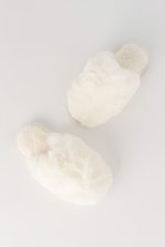 Παντόφλες Peg γούνα λευκό