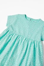 Ζippy Kids φόρεμα baby πουά μέντα
