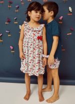 Zippy Kids φόρεμα UPF 80 flowers κορίτσι λιλά κόκκινο