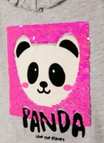 Zippy Kids μπλούζα bebe Panda παγιέτα γκρι