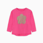 Zippy Kids μπλούζα στάμπα γκλίτερ ροζ