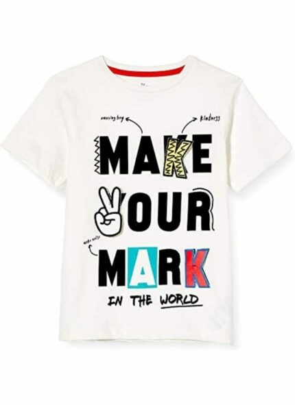 Zippy Kids μπλουζάκι Make your mark λευκό