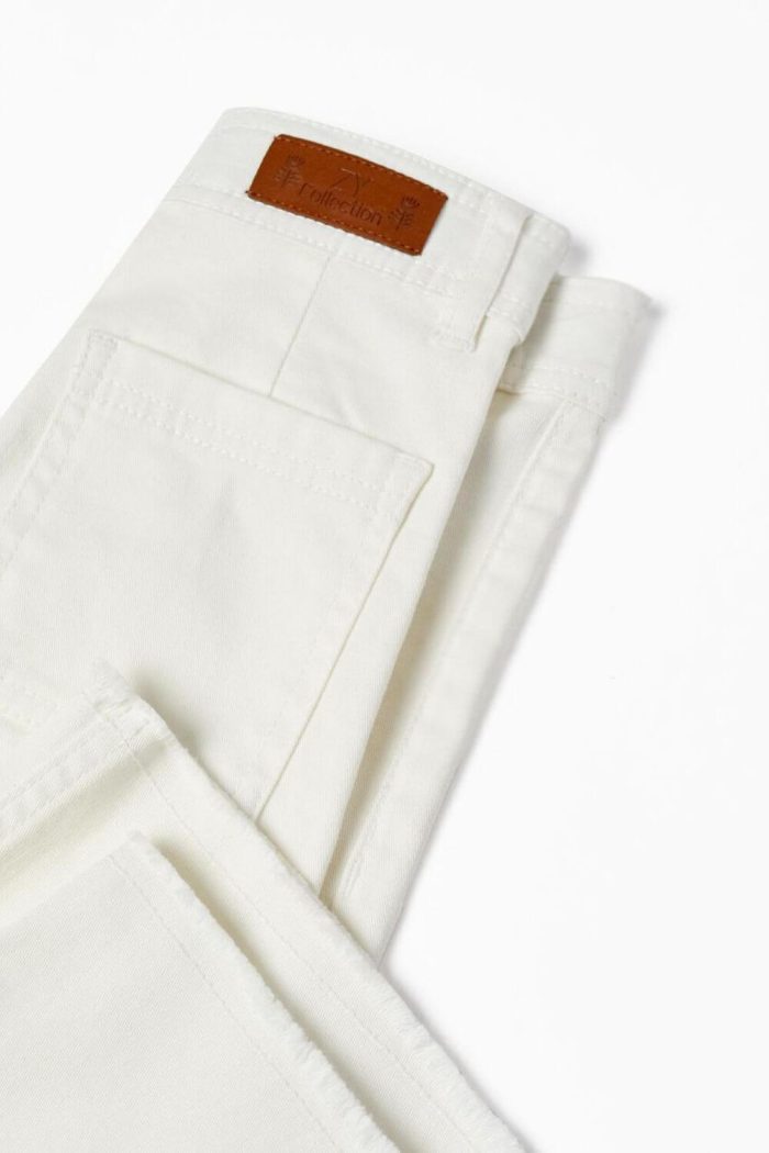 Ζippy Kids παντελόνι βαμβακερό λευκό