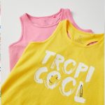 Ζippy Kids σετ αμάνικα τοπ Τropicool κορίτσι ροζ κίτρινο
