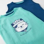 Zippy Kids σετ δυο t-shirt αμάνικα αγόρι baby μπλε