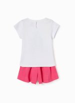 Ζippy Kids set μπλούζα σορτς turtle baby κορίτσι λευκό ροζ