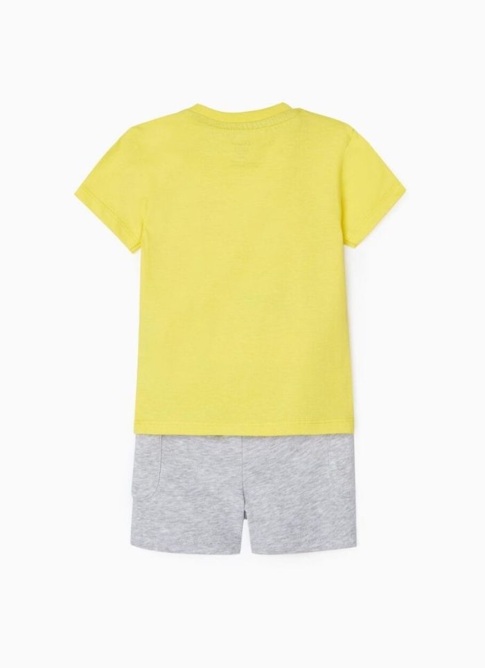 Zippy Kids σετ t-shirt σορτς αγόρι baby κίτρινο γκρι