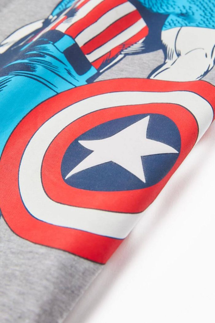 Ζippy Kids t-shrt Captain America γκρι