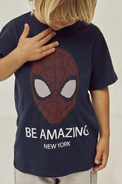 Ζippy Kids t-shirt Spiderman μπλε