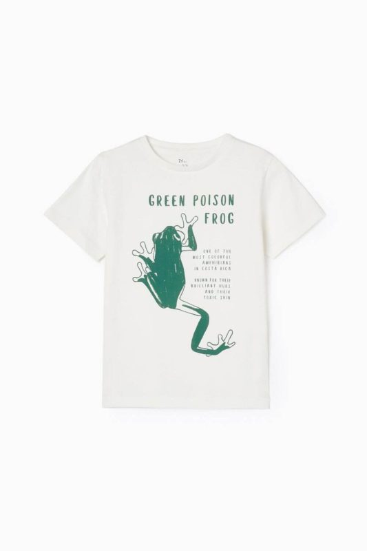 Zippy kids t-shirt Frog λευκό