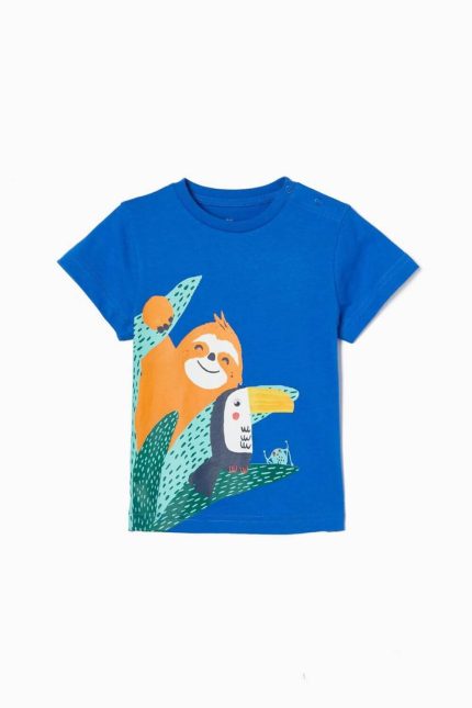 Ζippy Kids μπλουζάκι baby αγόρι TROPICAL ANIMALS