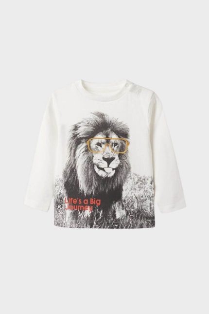 Zippy-kids μπλούζα 'LION' λευκό