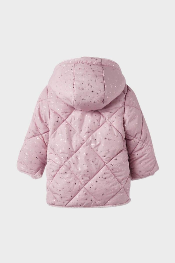 Zippy-kids μπουφάν με γούνα baby ροζ